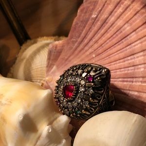 Antique style Ring sultana sterling silver 925